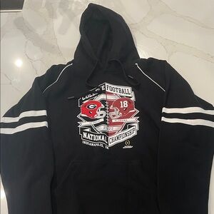 Black UGA College Football 2022 Championship Hoodie, new with tag, women’s small